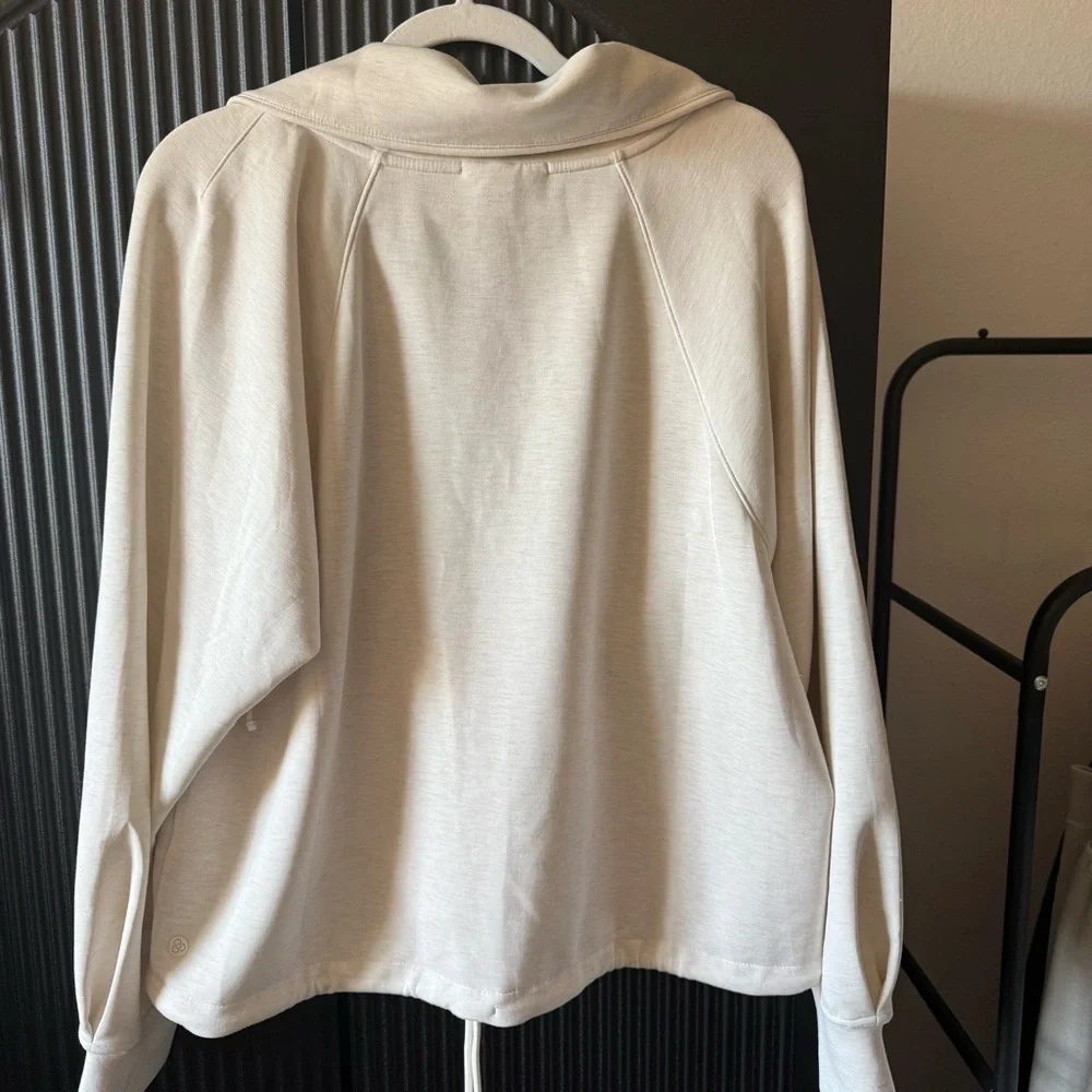 Zella Cream Button-Up Sweatshirt - Picture 8 of 10